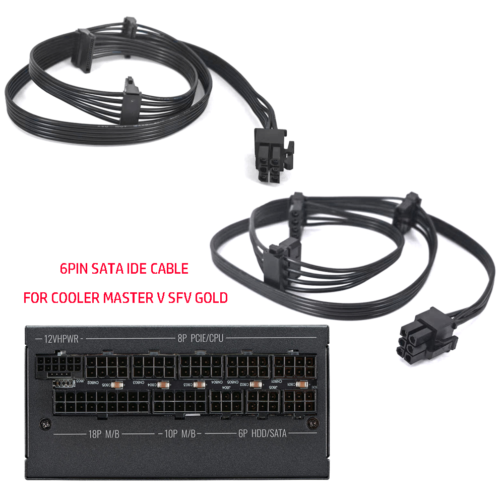 Sfx Modular Power Supply 850W Gold - 6PIN PCIE NAAR 3 * SATA
